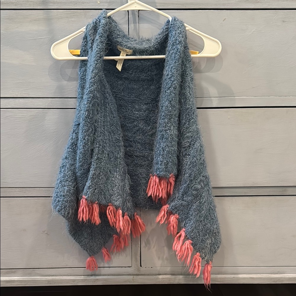 Girls 2017 Matilda Jane Make Believe Mirror Image Fringe Sweater Vest Top Sz 8